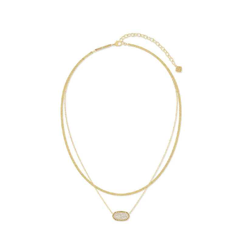 Dainty And Elegant Jewelry Now At Reduced Prices Kendra Scott Elisa Gold Herringbone Multi Strand Necklace in Iridescent Drusy Dainty And Elegant Jewelry Now At Reduced Prices Kendra Scott Elisa Gold Herringbone Multi Strand Necklace in Iridescent Drusy