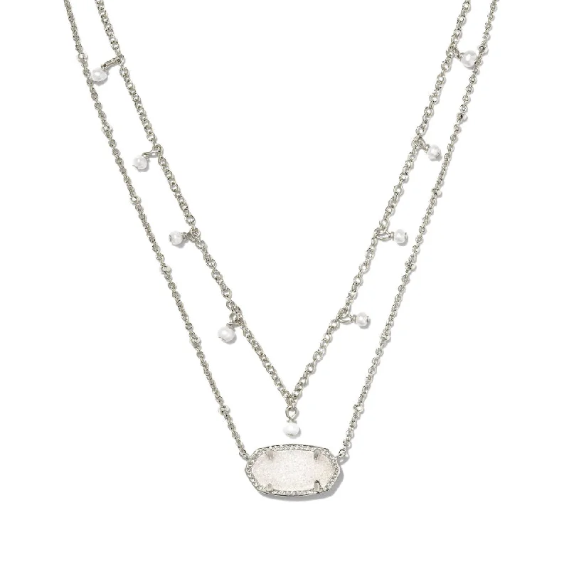 Special Deals On Handcrafted And Designer Jewelry Kendra Scott Elisa Pearl Multi Strand Necklace - Silver Iridescent Drusy Special Deals On Handcrafted And Designer Jewelry Kendra Scott Elisa Pearl Multi Strand Necklace - Silver Iridescent Drusy