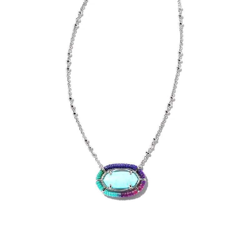 Stunning Jewelry At Even More Stunning Prices Kendra Scott Threaded Elisa Pendant Necklace in Rhodium Blue Mix Stunning Jewelry At Even More Stunning Prices Kendra Scott Threaded Elisa Pendant Necklace in Rhodium Blue Mix