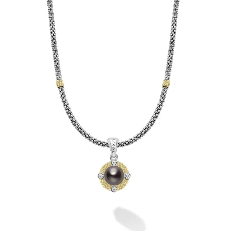 High-End Sparkle, Low-End Prices – Shop Now Lagos Luna Tahitian Black Pearl Diamond Caviar Necklace High-End Sparkle, Low-End Prices – Shop Now Lagos Luna Tahitian Black Pearl Diamond Caviar Necklace