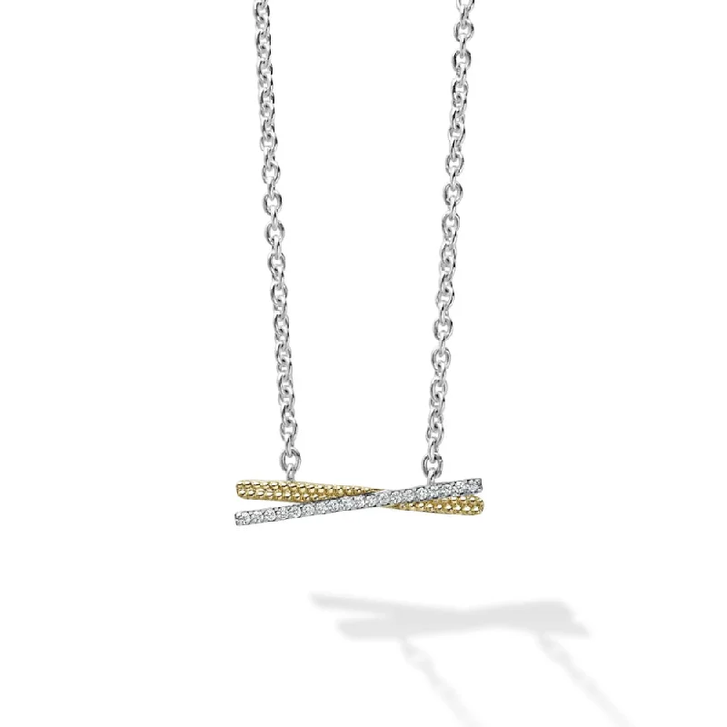 Bold And Beautiful Jewelry Now At Irresistible Prices Lagos Lux Two Tone X Diamond Necklace Bold And Beautiful Jewelry Now At Irresistible Prices Lagos Lux Two Tone X Diamond Necklace