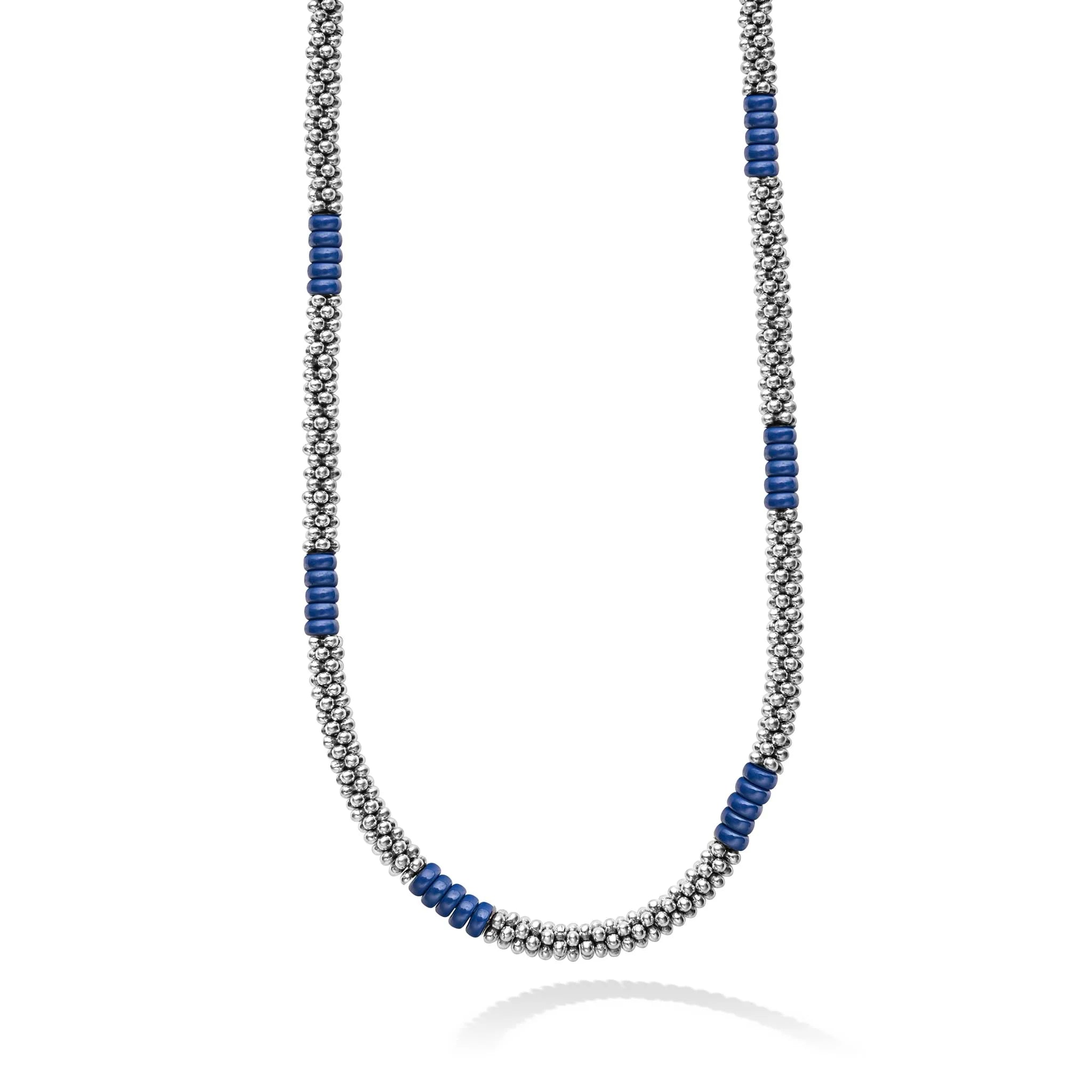 Fashion-Forward Jewelry At Exclusive Discounts Lagos Ultramarine Blue Caviar Ceramic Station Beaded Necklace Fashion-Forward Jewelry At Exclusive Discounts Lagos Ultramarine Blue Caviar Ceramic Station Beaded Necklace