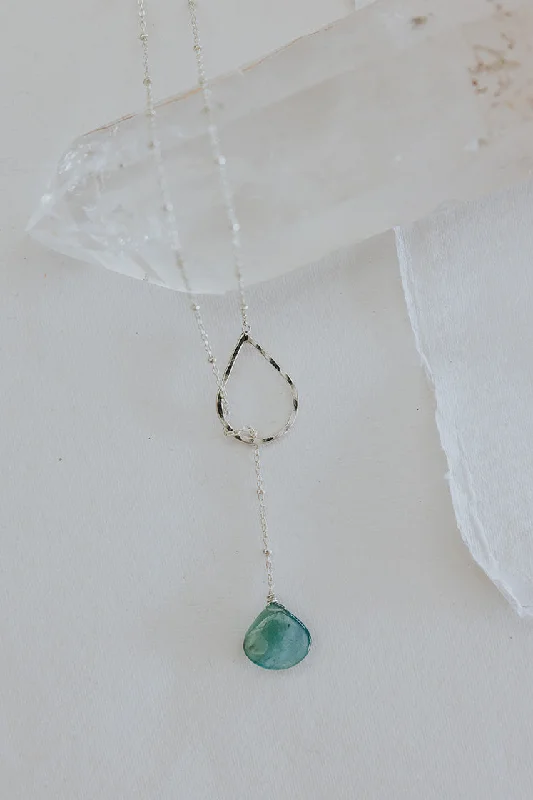 Fashion-Forward Geometric Jewelry For Contemporary Style Lariat Necklace - Grandidierite Fashion-Forward Geometric Jewelry For Contemporary Style Lariat Necklace - Grandidierite