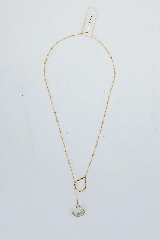 Shop Elegant Jewelry At Unbeatable Prices Lariat Necklace - Tourmalated Quartz