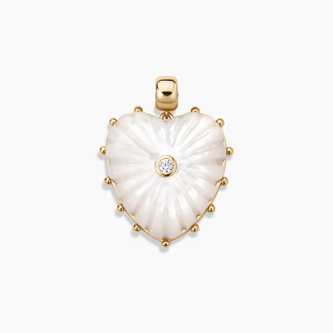 Dainty Floral Jewelry For Feminine Elegance Malene Mother Of Pearl Bail Charm