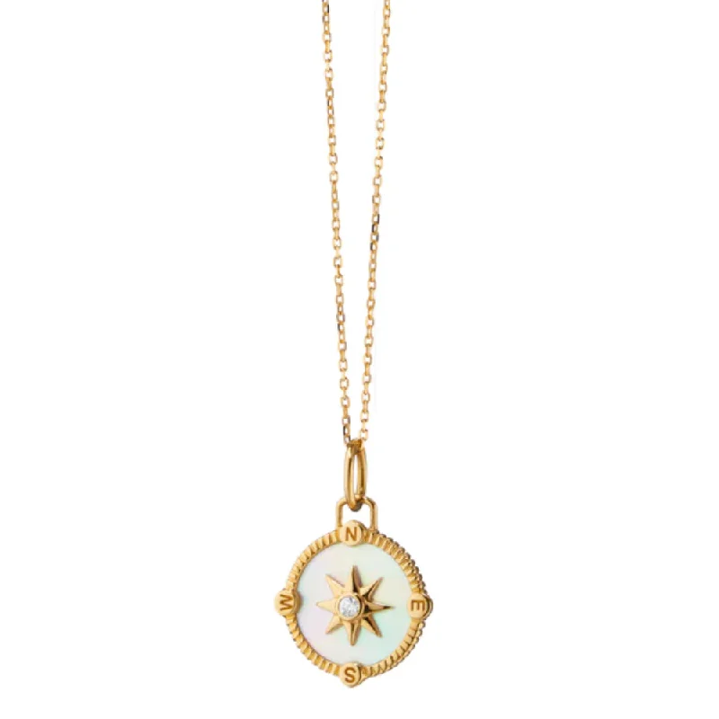 Your Dream Jewelry At Dream Prices – Shop Now Monica Rich Kosann Mother of Pearl Mini "Adventure" Compass Charm