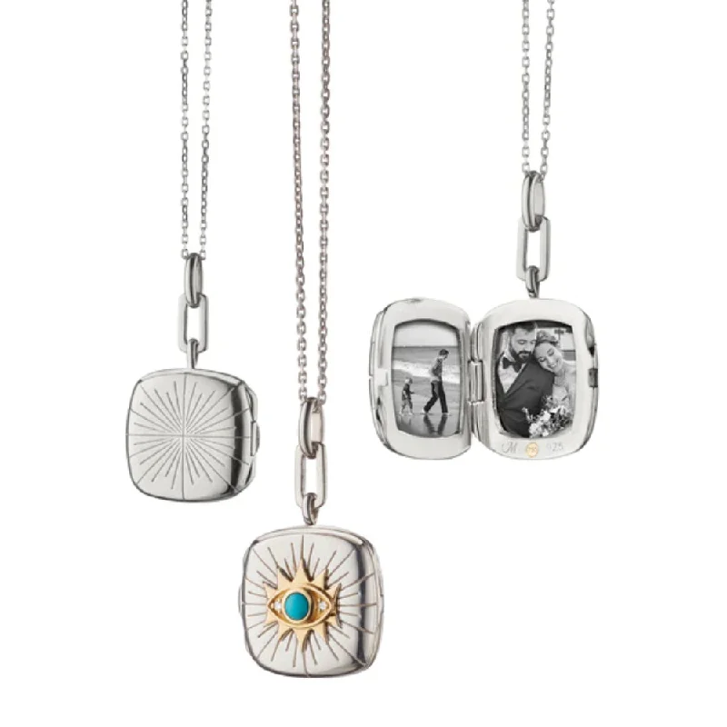 Luxury Jewelry Without The Luxury Price Tag Monica Rich Kosann "Protect" Evil Eye Locket Necklace Luxury Jewelry Without The Luxury Price Tag Monica Rich Kosann "Protect" Evil Eye Locket Necklace