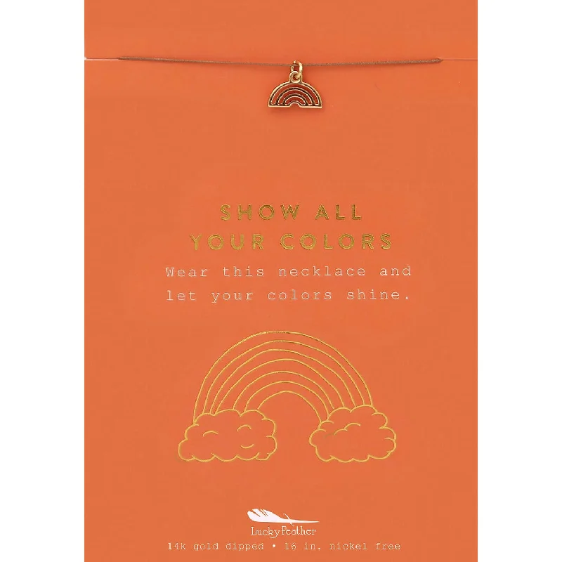 Exclusive Jewelry Sale – Limited-Time Discounts Show All Your Colors - Gold Rainbow Necklace Exclusive Jewelry Sale – Limited-Time Discounts Show All Your Colors - Gold Rainbow Necklace