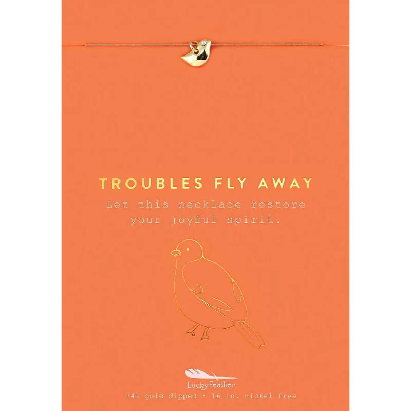 Affordable Glamour – Premium Jewelry For Less Troubles Fly Away - Gold Bird Necklace Affordable Glamour – Premium Jewelry For Less Troubles Fly Away - Gold Bird Necklace