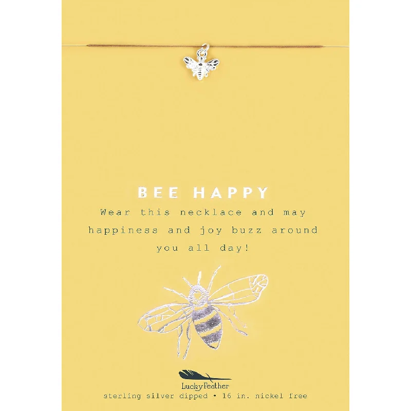 Save On Luxury Jewelry Pieces – Limited-Time Offers Bee Happy - Silver Bee Necklace