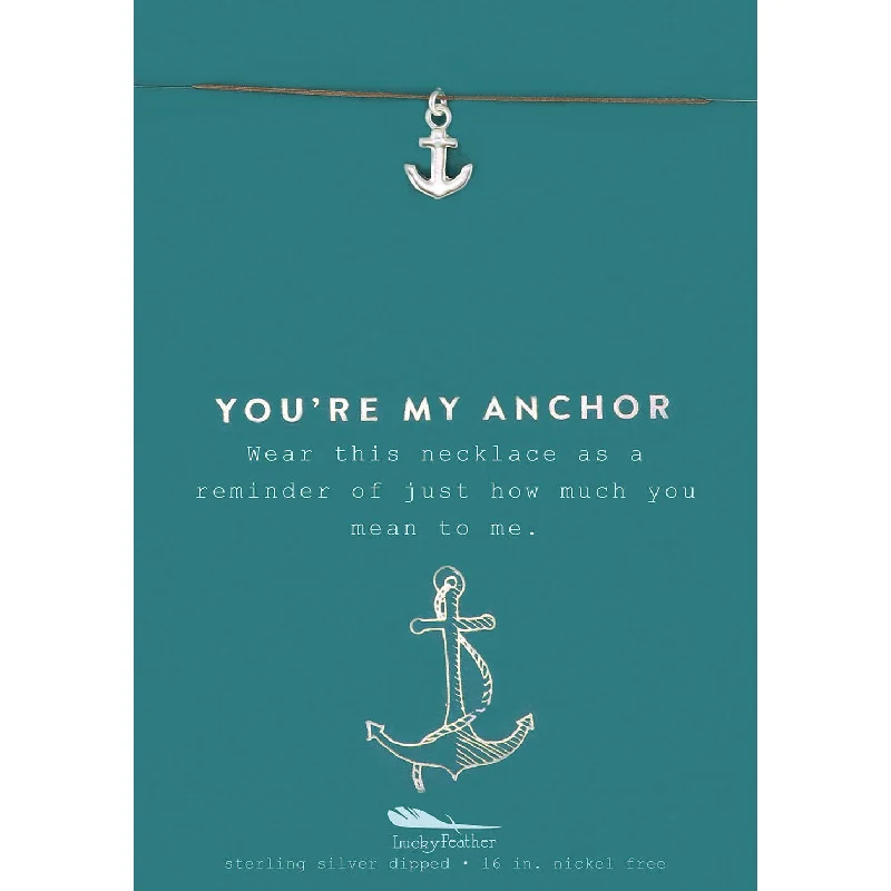 Shop Fine Jewelry With Amazing Deals You're My Anchor - Silver Anchor Necklace