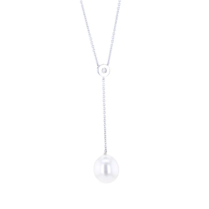 Exclusive Jewelry Bundles At Discounted Prices Pearl & Diamond Drop Necklace
