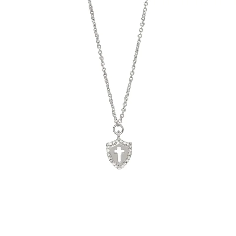 Seasonal Jewelry Deals – Elevate Your Style Spartina Sea La Vie Necklace 18" Faith Over Fear Cross Shield - Silver Seasonal Jewelry Deals – Elevate Your Style Spartina Sea La Vie Necklace 18" Faith Over Fear Cross Shield - Silver