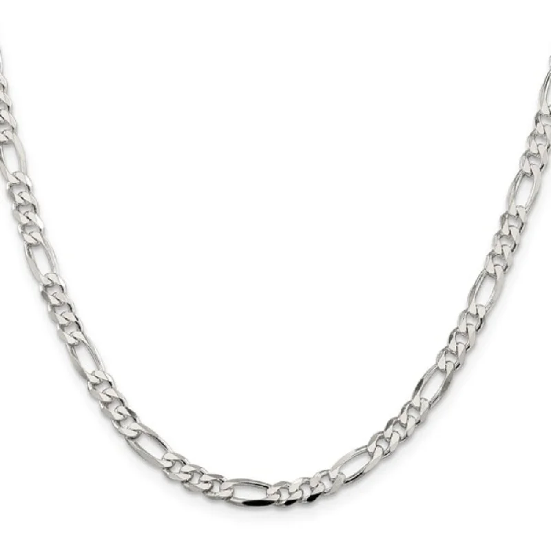Buy More, Save More On Stunning Jewelry Designs Sterling Silver 4.5mm Figaro Chain