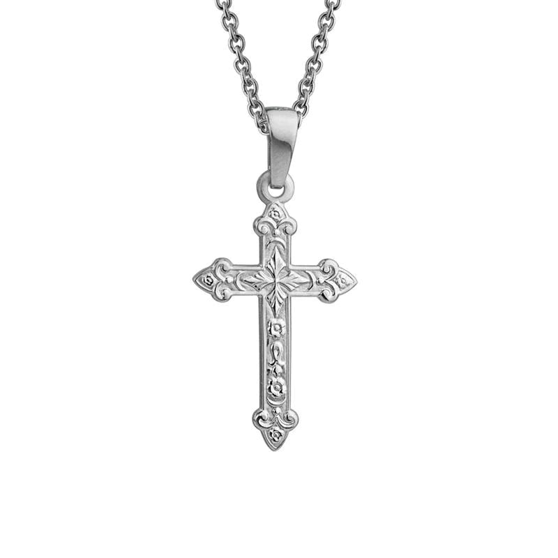 Premium Jewelry, Premium Discounts – Act Fast Sterling Silver Embossed Cross Necklace Premium Jewelry, Premium Discounts – Act Fast Sterling Silver Embossed Cross Necklace