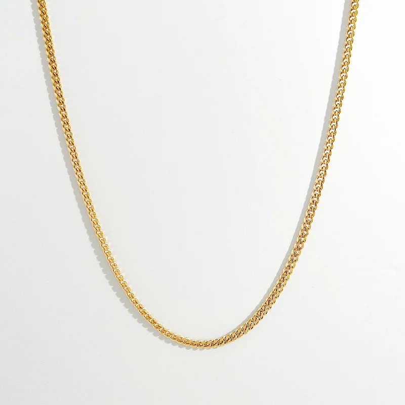 Shop Handcrafted Jewelry At Special Promotional Rates Thin Curb Gold Chain (Unisex)