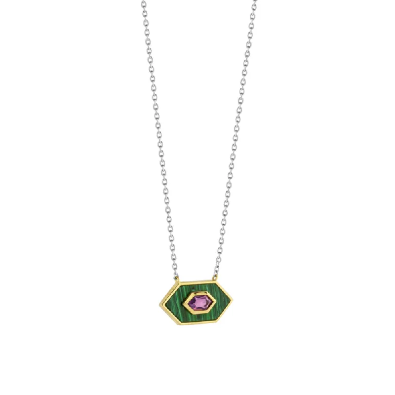 Last Chance To Grab Your Favorite Jewelry At A Discount Ti Sento Malachite and Amethyst Pendant Necklace Last Chance To Grab Your Favorite Jewelry At A Discount Ti Sento Malachite and Amethyst Pendant Necklace