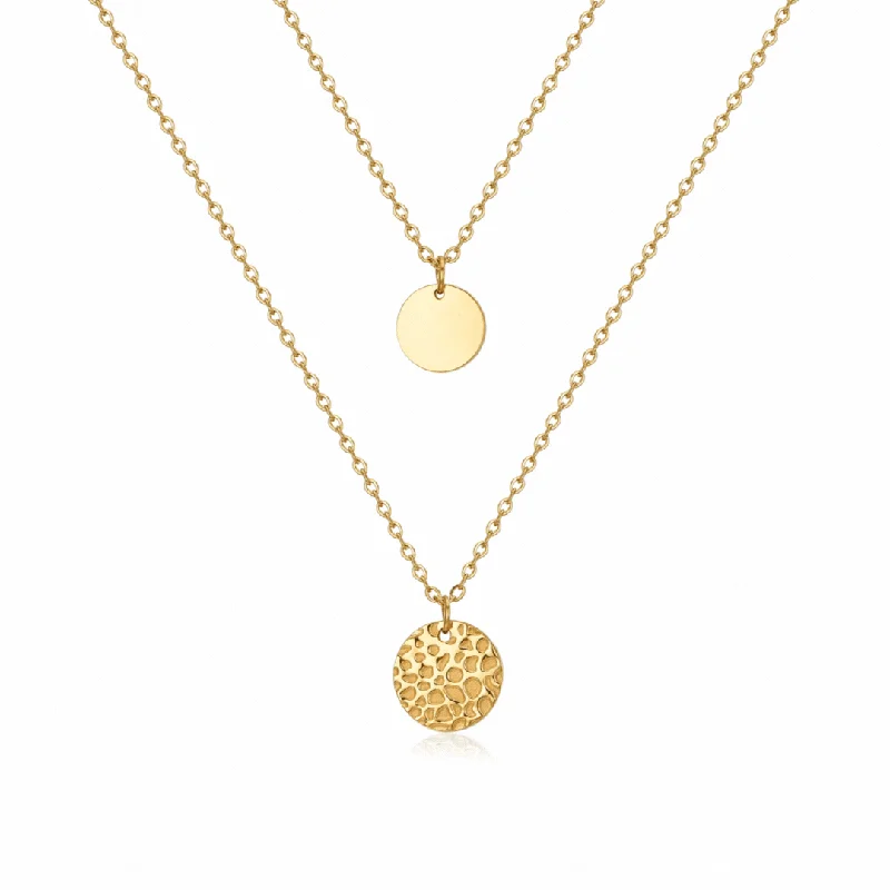 Luxury Jewelry At Unbeatable Discounts Two Layered Disk Necklace