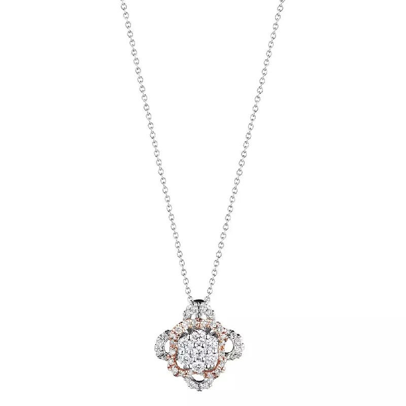 Jewelry Clearance Event – Stock Up Before It's Over Verragio 18k Two-Tone Floret Cluster Diamond Pendant Jewelry Clearance Event – Stock Up Before It's Over Verragio 18k Two-Tone Floret Cluster Diamond Pendant