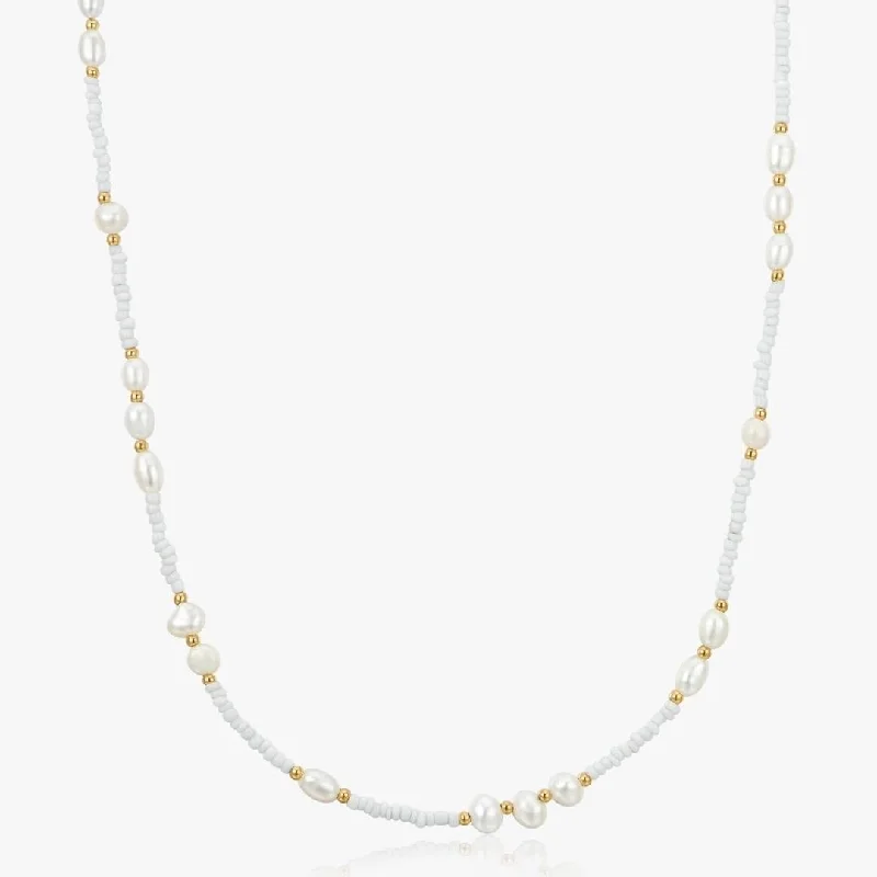 Special Jewelry Deals – Upgrade Your Collection White Beads + Pearls Necklace