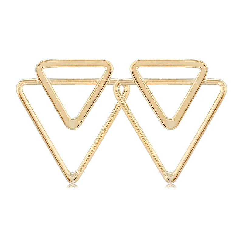 Best-Selling Jewelry Now Available At Special Deals 14k Double Triangle Earrings