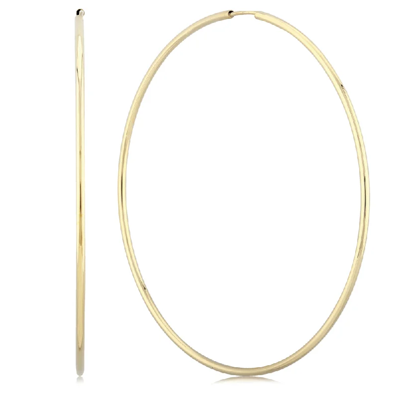 Flash Sale On Exquisite Jewelry – Don't Miss Out 14k Gold Endless Hoop Earrings
