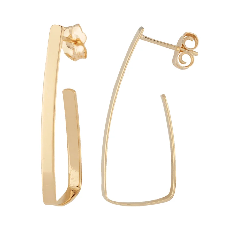 Get The Best Deals On Timeless Jewelry Pieces 14k Gold Flat J Hoop Earring