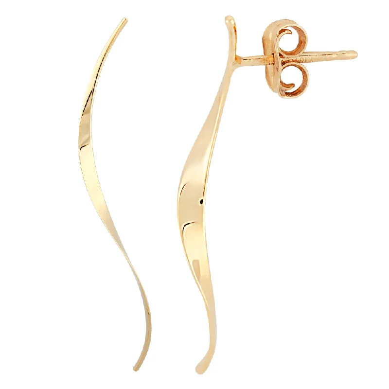 Make Every Moment Shine – Jewelry Discounts Available 14k Gold Long Curve Earrings