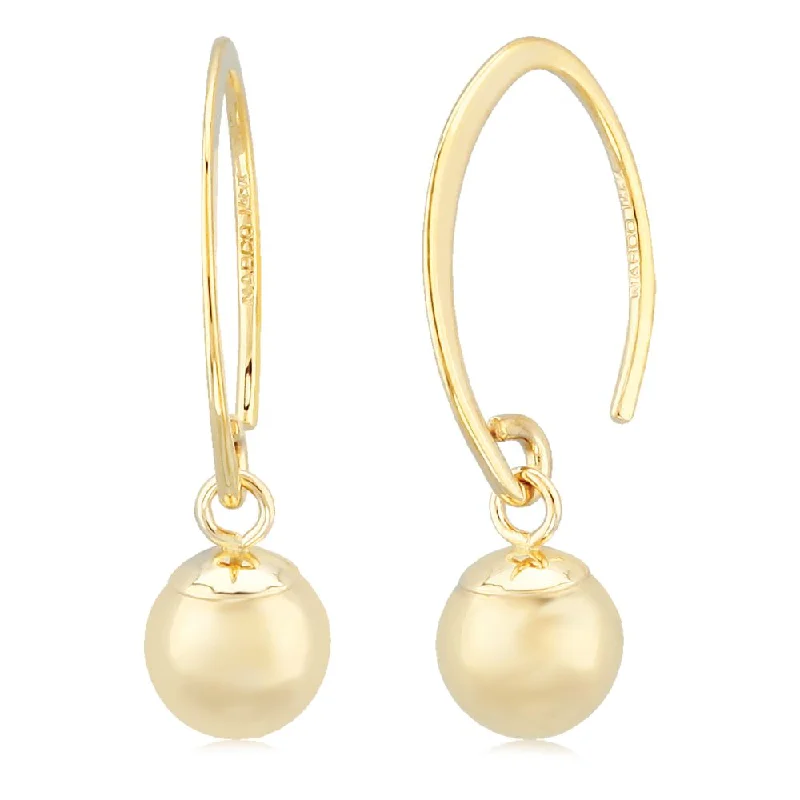 Luxury Jewelry Now At Special Promotional Rates 14k Gold Mini Sweep Bead Earrings