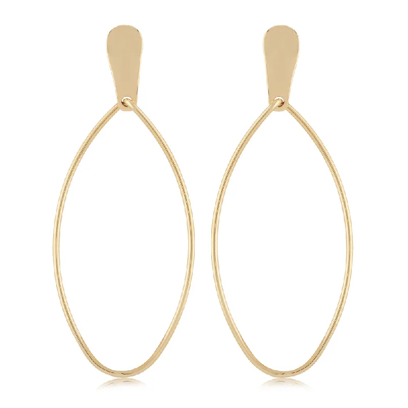 Premium Jewelry At Special Low Prices For A Limited Time 14k Gold Oval Drop Earrings Premium Jewelry At Special Low Prices For A Limited Time 14k Gold Oval Drop Earrings