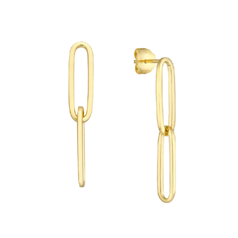Sparkle In Style With Our Best Jewelry Deals 14k Gold Paper Clip Dangle Earrings