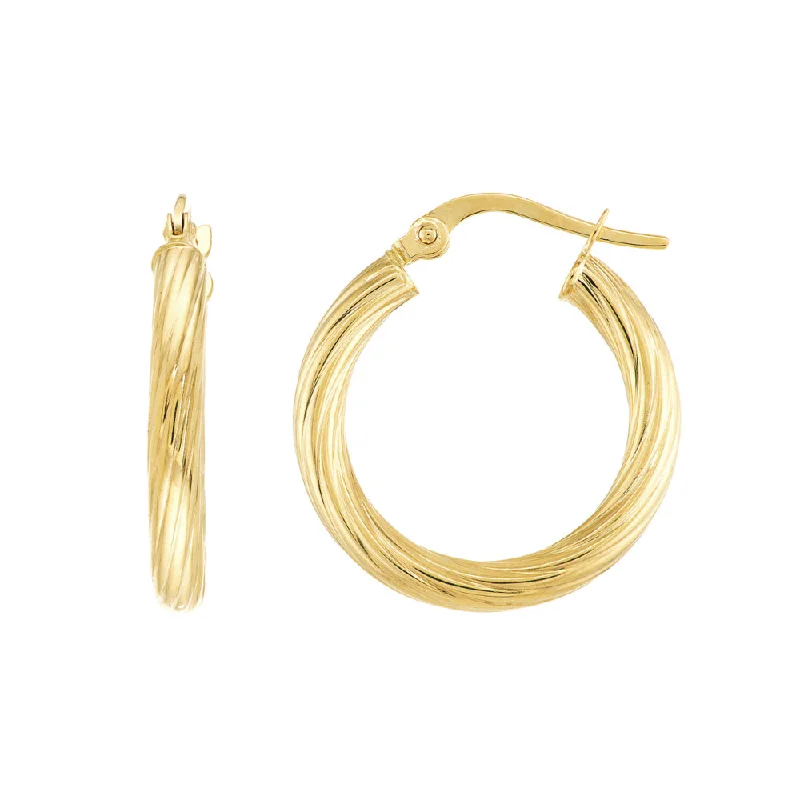 Don't Miss Out – Shop Elegant Jewelry For Less 14k Gold Spiral Hoop Earrings