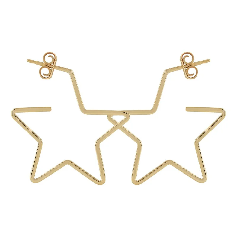Flash Jewelry Sale – Get Stunning Pieces At Low Prices 14k Gold Star Hoop Earrings