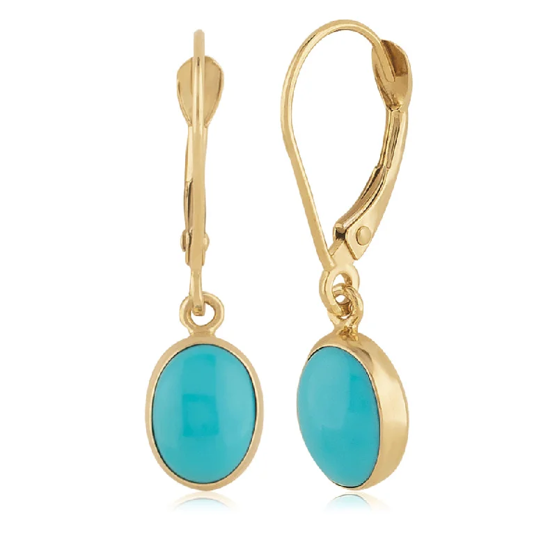 High-Quality Gemstone Jewelry For Special Occasions 14k Gold Turquoise Drop Earrings High-Quality Gemstone Jewelry For Special Occasions 14k Gold Turquoise Drop Earrings