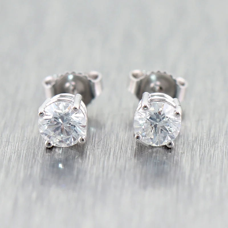 Flash Sale On Exquisite Jewelry – Don't Miss Out 14k White Gold 1.01ctw Diamond Stud Earrings Flash Sale On Exquisite Jewelry – Don't Miss Out 14k White Gold 1.01ctw Diamond Stud Earrings