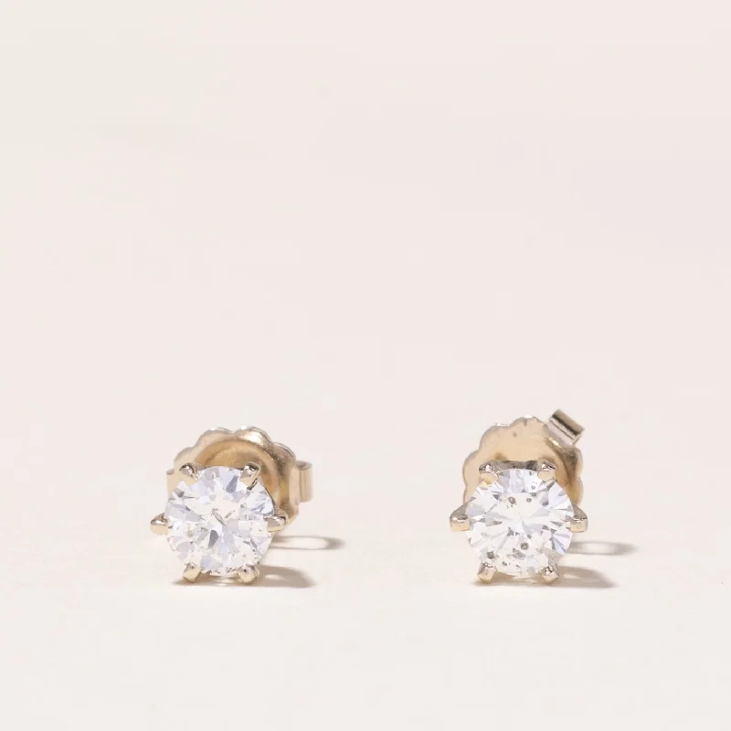 Chic And Stylish Jewelry At Discounted Prices 14k White Gold Diamond Stud Earring | 0.74ctw 11/2 G/G | Chic And Stylish Jewelry At Discounted Prices 14k White Gold Diamond Stud Earring | 0.74ctw 11/2 G/G |