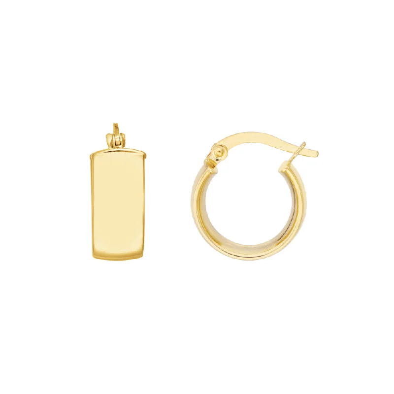 Unmissable Deals On Handmade Jewelry Collections 14k Wide Band Style Hoop Earrings