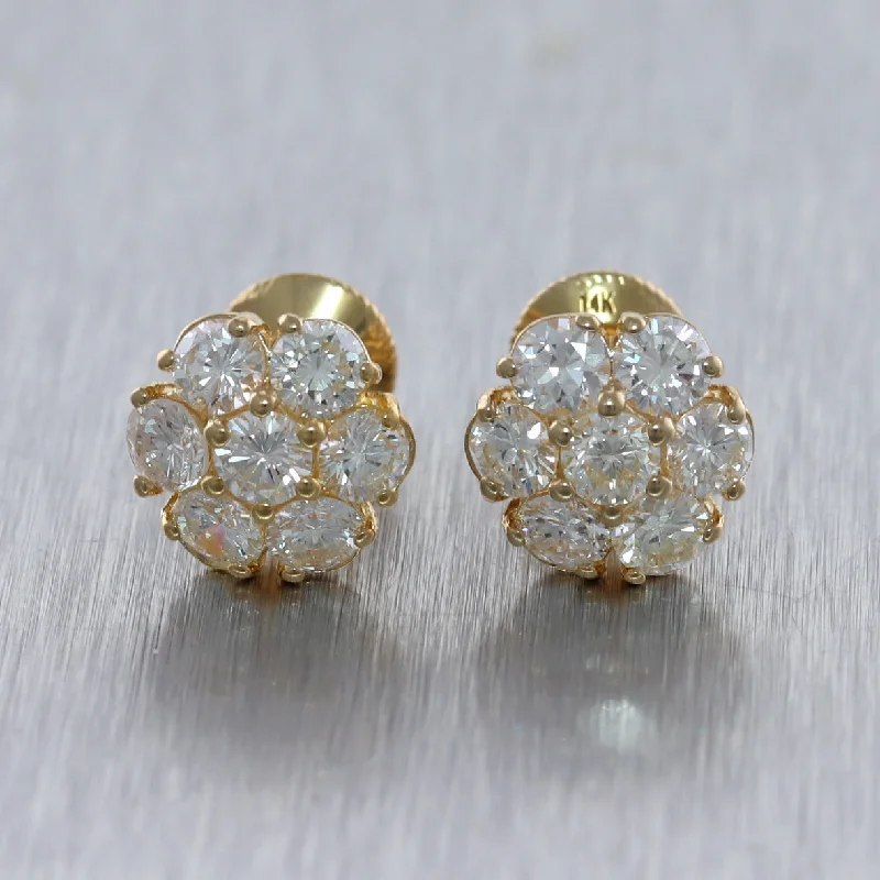 Holiday Jewelry Sale – Perfect Gifts At Great Prices 14k Yellow Gold 2.75ctw Diamond Cluster Stud Earrings Holiday Jewelry Sale – Perfect Gifts At Great Prices 14k Yellow Gold 2.75ctw Diamond Cluster Stud Earrings