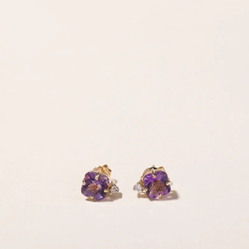 Sparkle In Style With Our Best Jewelry Deals 14k Yellow Gold Amethyst and Diamond Earring | 2.24ctw, 0.44ct Sparkle In Style With Our Best Jewelry Deals 14k Yellow Gold Amethyst and Diamond Earring | 2.24ctw, 0.44ct