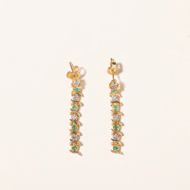 Limited-Time Jewelry Sale – Elegant Styles At Less 14k Yellow Gold Emerald and Diamond Earring | 0.16ctw, 0.10ct Limited-Time Jewelry Sale – Elegant Styles At Less 14k Yellow Gold Emerald and Diamond Earring | 0.16ctw, 0.10ct