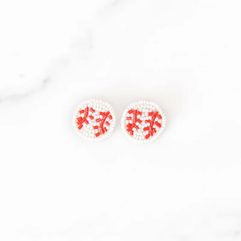 Shop Dazzling Jewelry At The Best Prices Beaded Baseball Stud Earrings