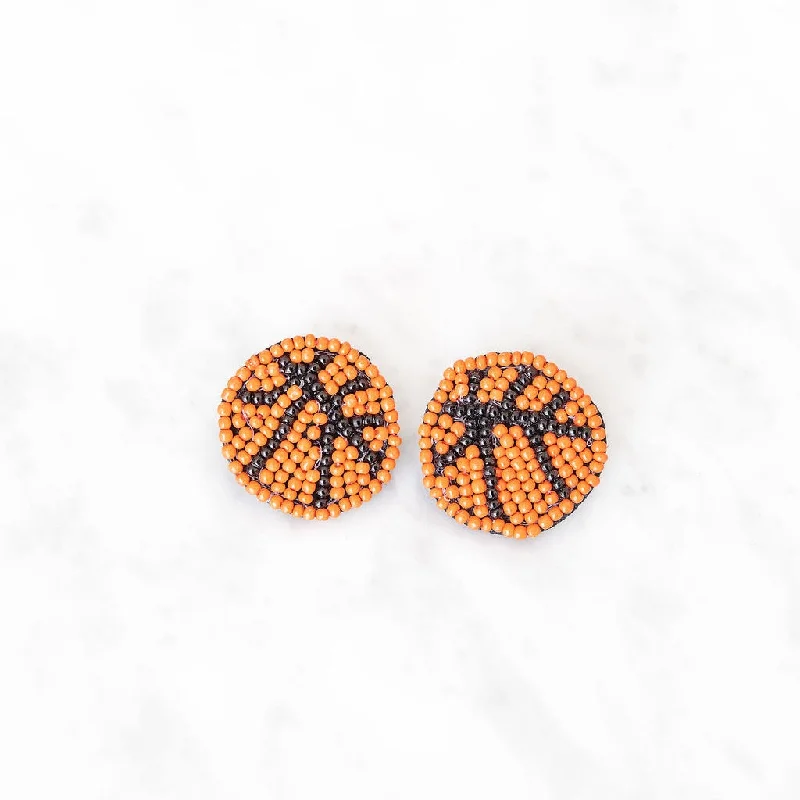 Modern Jewelry At Exclusive Discounts – Shop Today Beaded Basketball Stud Earrings