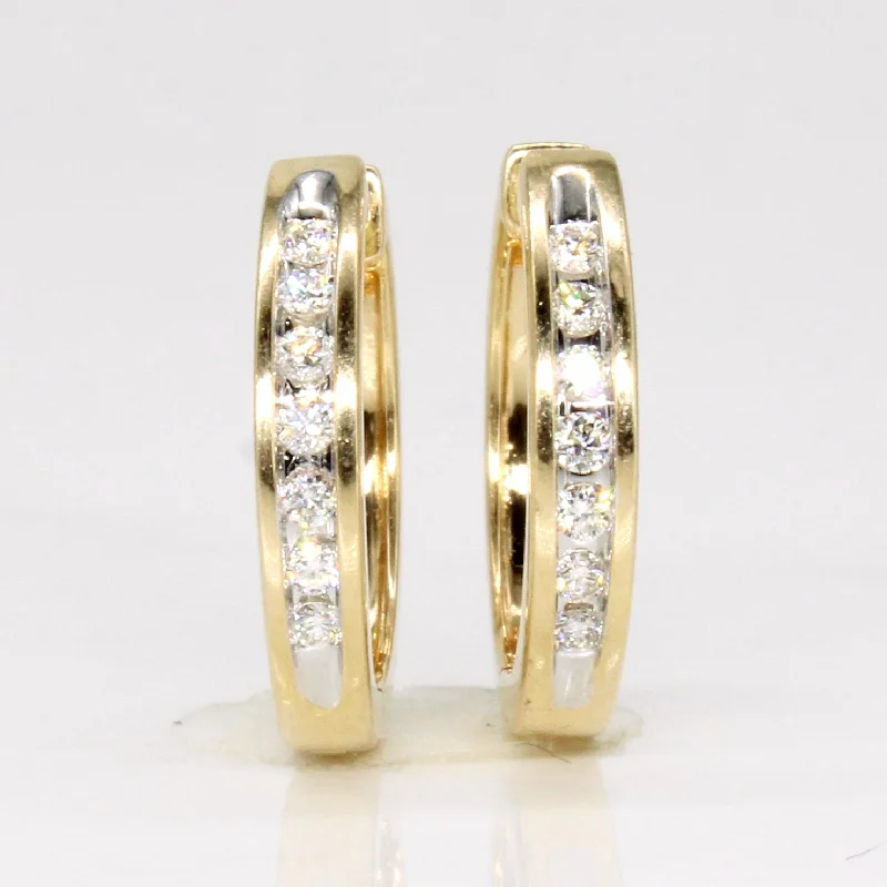 Everyday Jewelry Essentials Now On Sale Channel Set Diamond Hoop Earrings | 0.10ctw | Everyday Jewelry Essentials Now On Sale Channel Set Diamond Hoop Earrings | 0.10ctw |