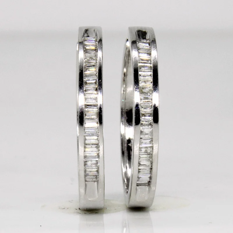 Shop Signature Jewelry Styles At Exclusive Prices Channel Set Diamond Hoop Earrings | 0.50ctw | Shop Signature Jewelry Styles At Exclusive Prices Channel Set Diamond Hoop Earrings | 0.50ctw |