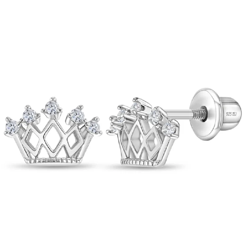 Beautiful Jewelry, Breathtaking Discounts – Hurry In Children's Sterling Silver 5 Point Clear CZ Earrings Beautiful Jewelry, Breathtaking Discounts – Hurry In Children's Sterling Silver 5 Point Clear CZ Earrings
