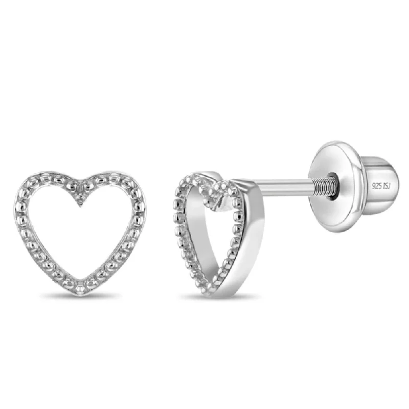 Final Call – Shop Exquisite Jewelry Before It's Gone Children's Sterling Silver Tiny Open Heart 4mm Earrings Final Call – Shop Exquisite Jewelry Before It's Gone Children's Sterling Silver Tiny Open Heart 4mm Earrings
