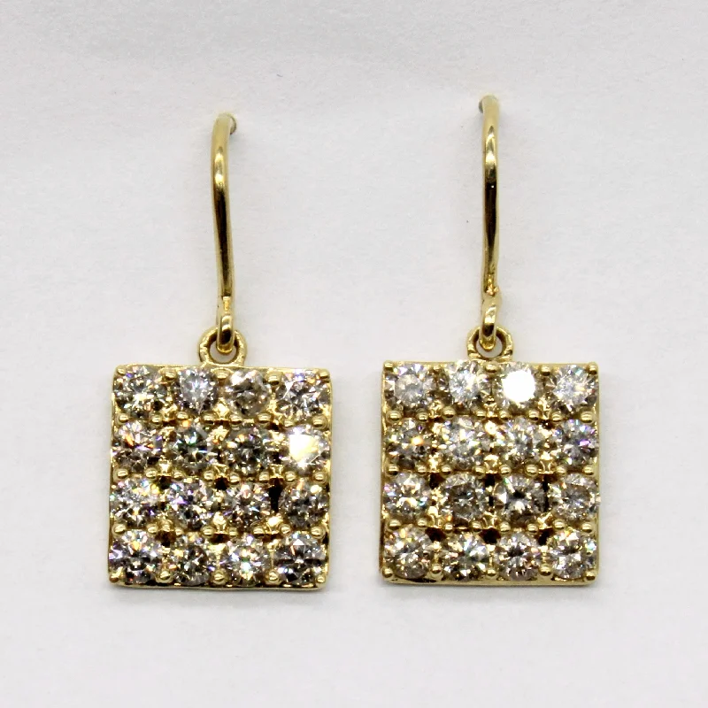 Dainty Floral Jewelry For Feminine Elegance Chocolate Diamond Drop Earrings | 1.00ctw | Dainty Floral Jewelry For Feminine Elegance Chocolate Diamond Drop Earrings | 1.00ctw |