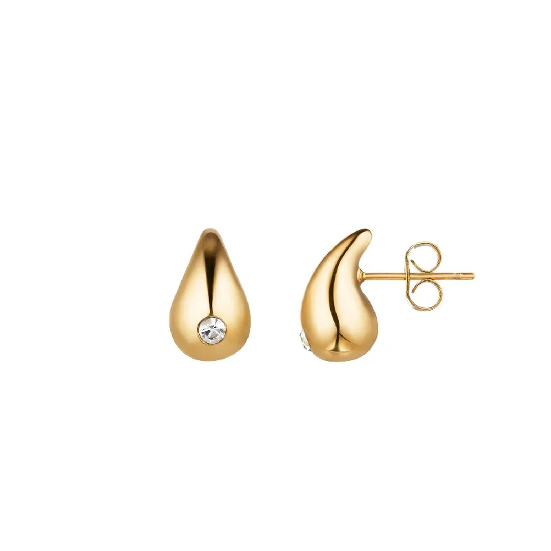 Luxury Meets Affordability – Jewelry Sale Live Now Crystal Teardrop Stud Earrings (Gold)