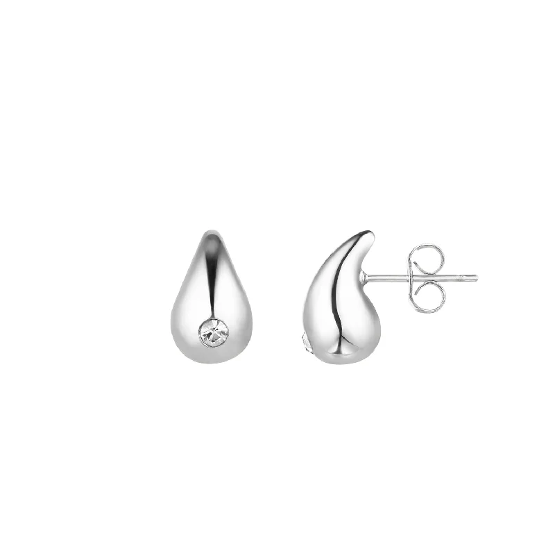 Celebrate Every Occasion With Sparkling Savings Crystal Teardrop Stud Earrings (Silver) Celebrate Every Occasion With Sparkling Savings Crystal Teardrop Stud Earrings (Silver)