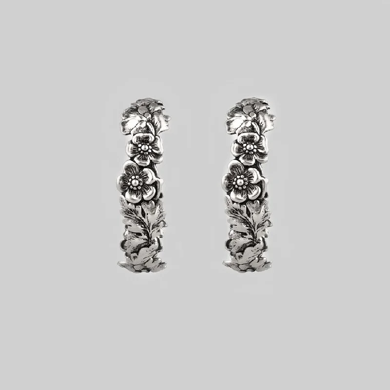 Flash Deals On Fine Jewelry – Shop Before It's Gone DAHLIA. Floral Garland Hoop Earrings - Silver Flash Deals On Fine Jewelry – Shop Before It's Gone DAHLIA. Floral Garland Hoop Earrings - Silver